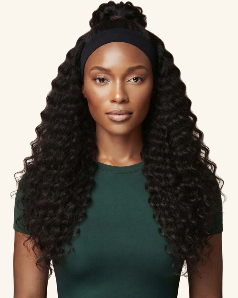 Deep Wave Headband Wig — style photo 3