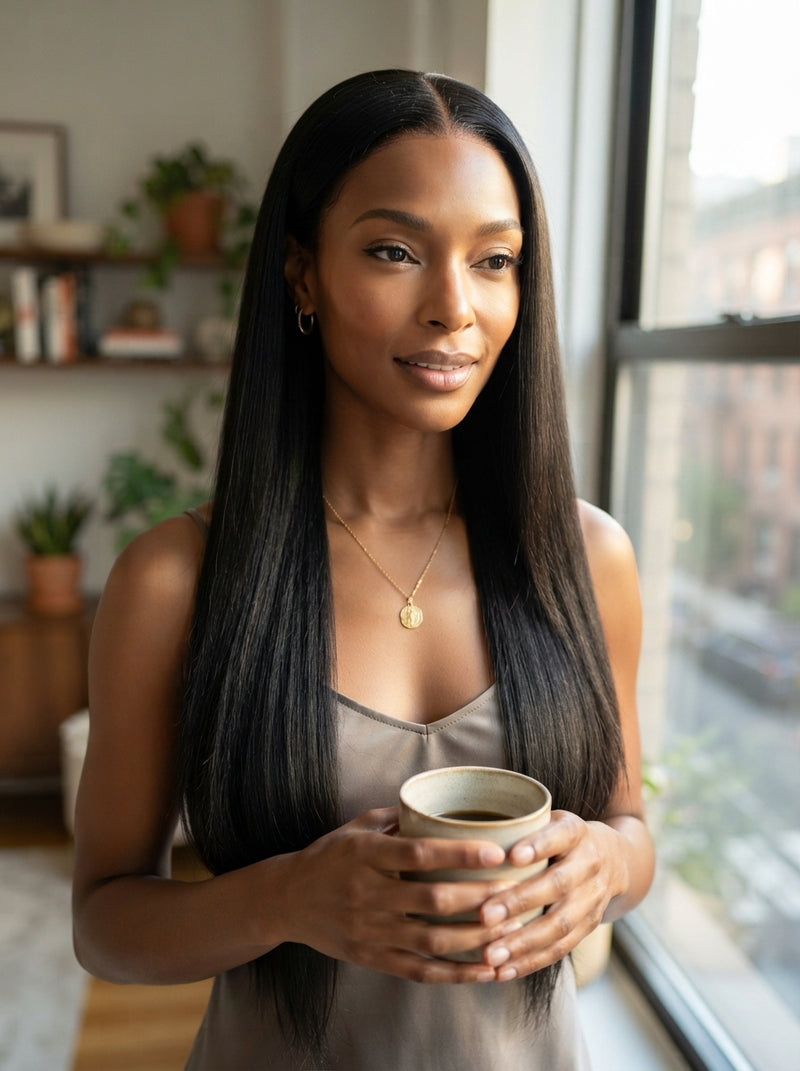 Boardroom Straight Wig — style photo 2
