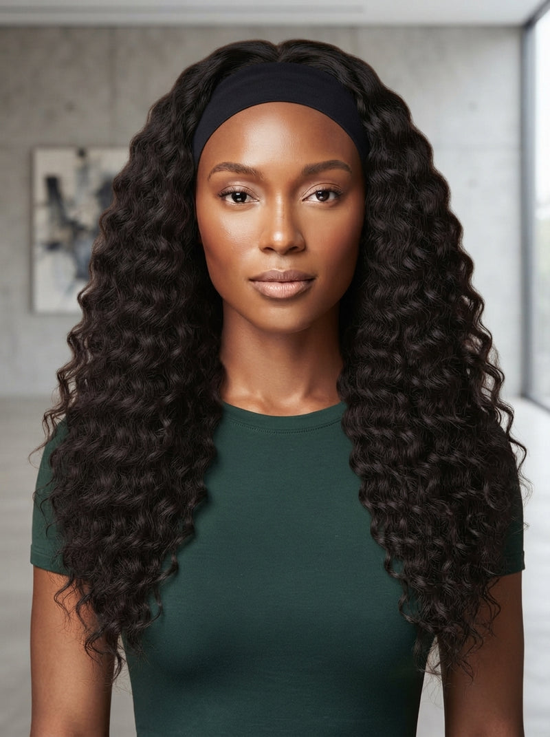 Deep Wave Headband Wig — style photo 1