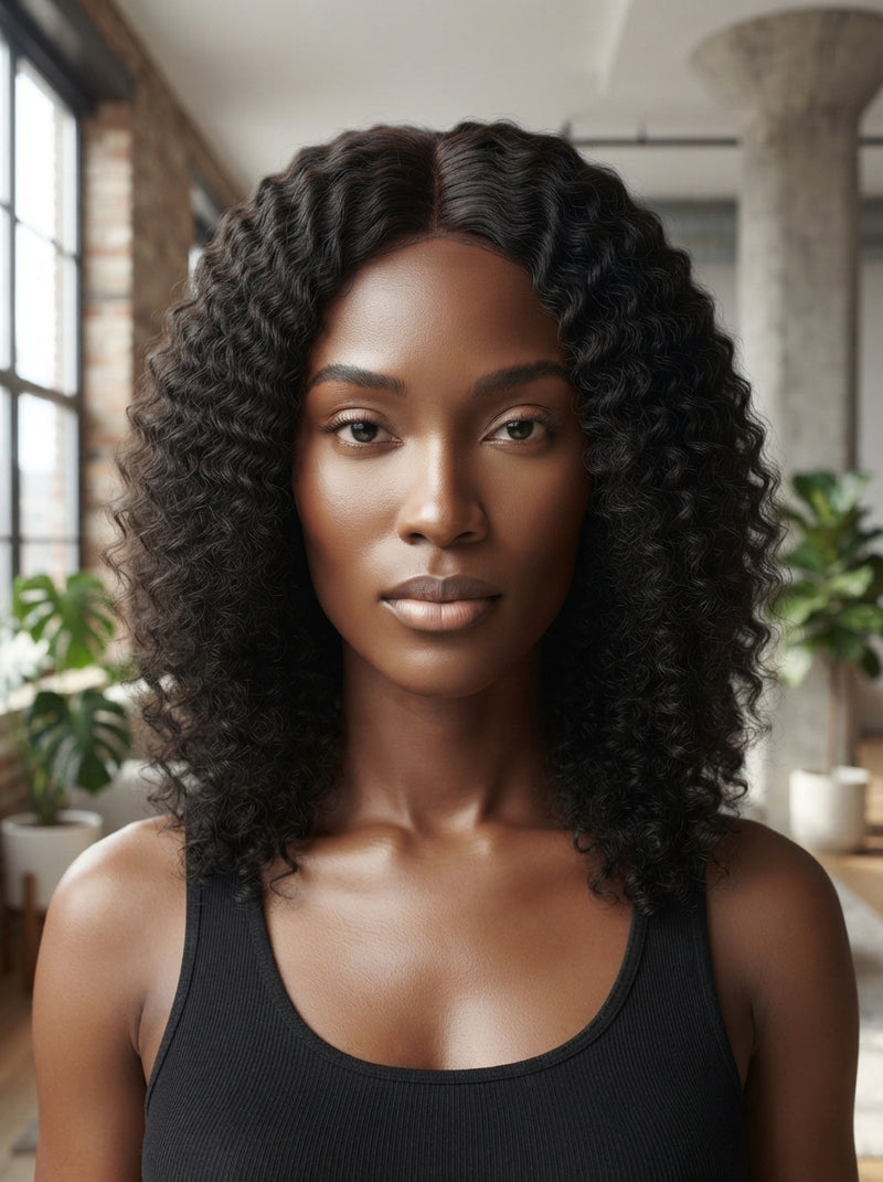 Natural Kinky Curly Wig — style photo 1