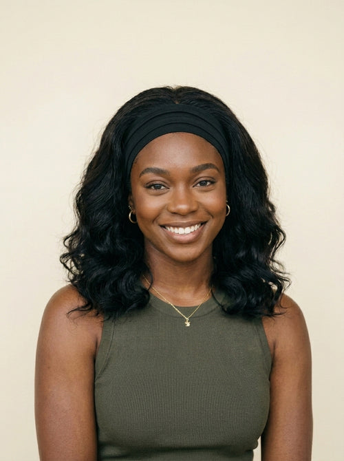 Crown & Texture Body Wave Headband Wig Front