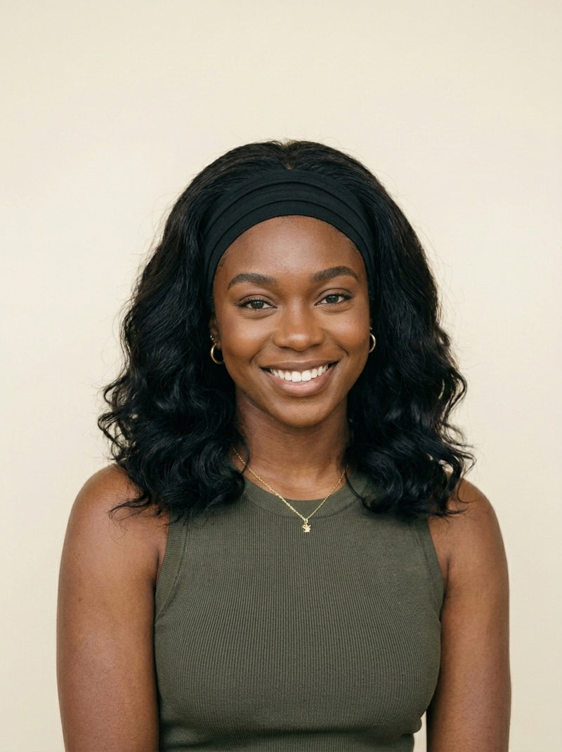 Crown & Texture Body Wave Headband Wig Front