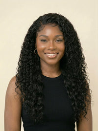 Crown & Texture Deep Wave HD Lace Wig Front