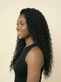 Crown & Texture Deep Wave HD Lace Wig Side