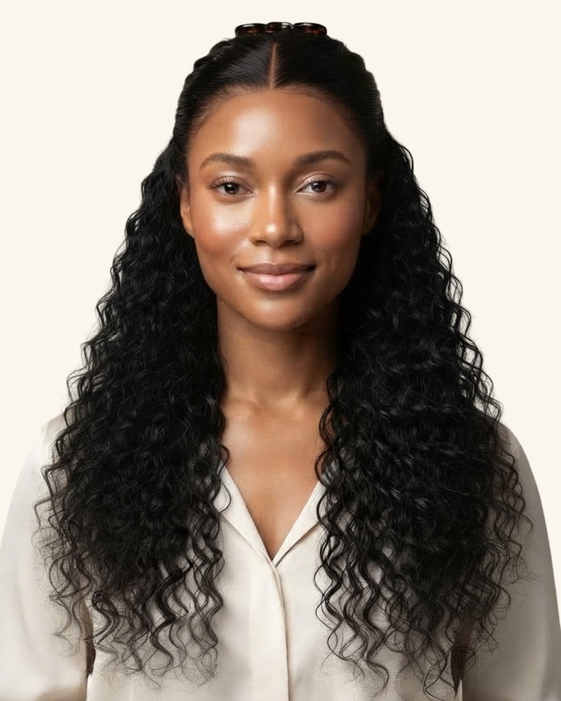 Island Charm Water Wave Wig — style photo 3