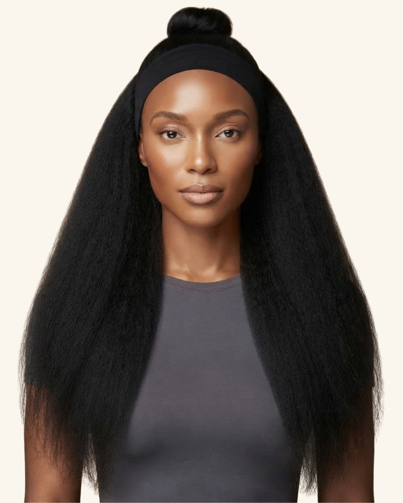 Kinky Straight Headband Wig — style photo 3