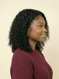 Crown & Texture Kinky Curly HD Bob Wig Side