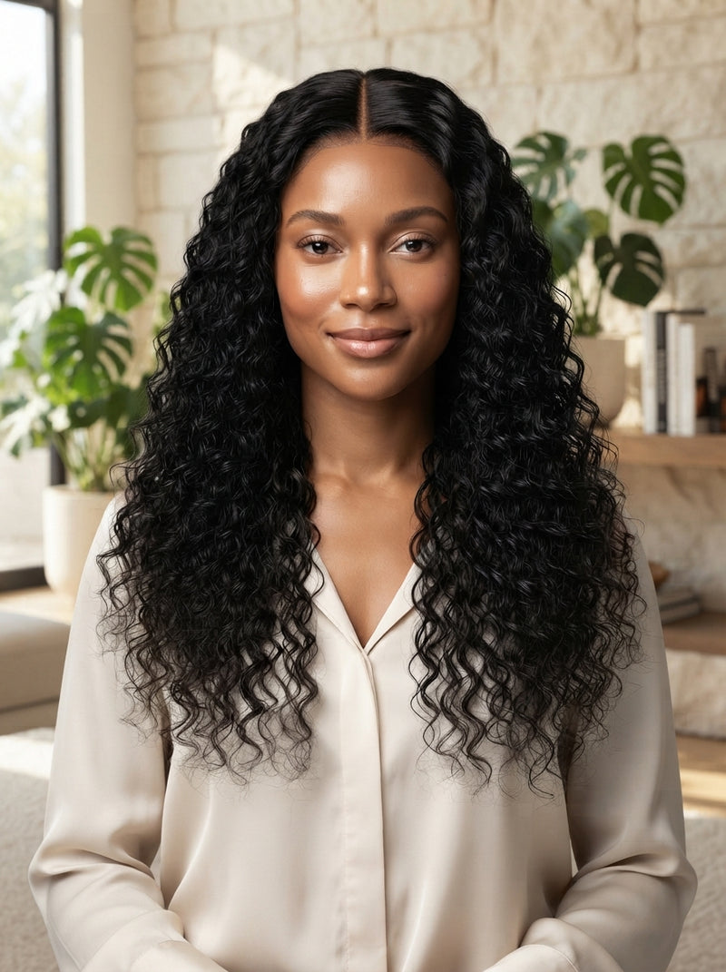 Island Charm Water Wave Wig — style photo 1