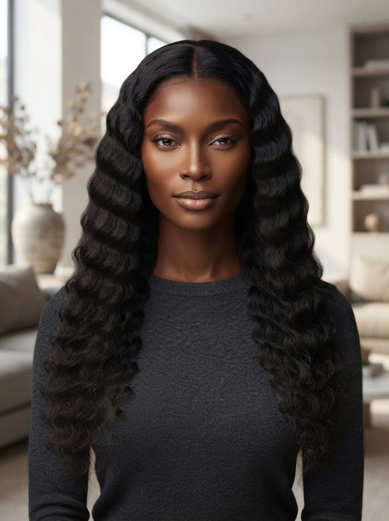 Midnight Glam Deep Wave Wig — style photo 1