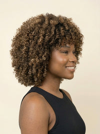 Crown & Texture The Zuri — Curly Wig with Bangs Side